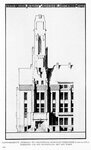 Omntwerptekening van de toren.
<br/>
Bouwkundig Weekblad, 1925
